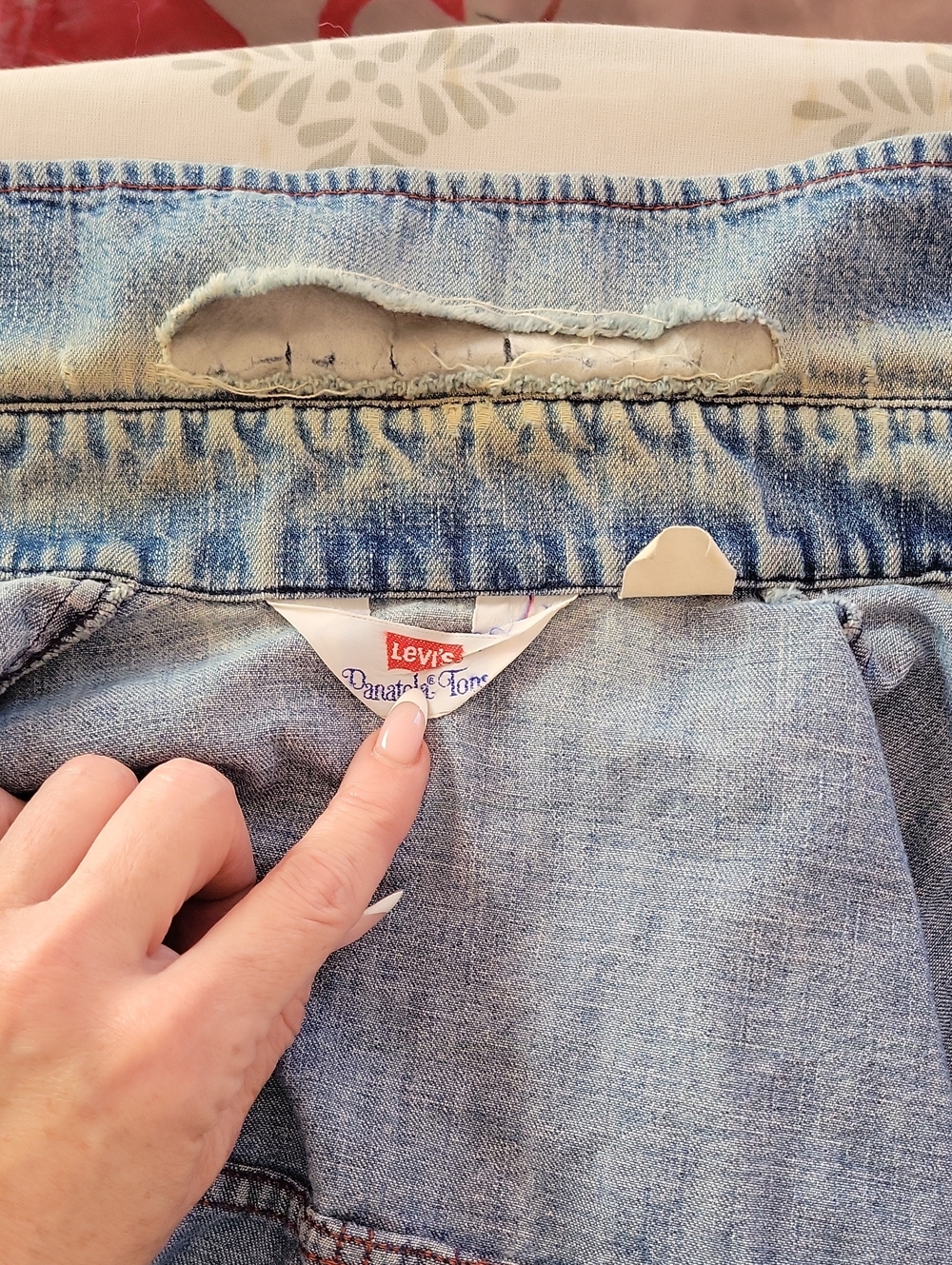 Vintage 1970s Levis Panatela Denim Shacket Trucker Lightweight Jacket - Picture 8 of 13
